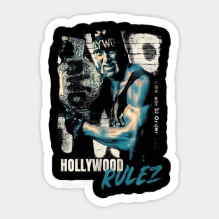 Hulk Hogan Retro Hollywood Rulez Sticker